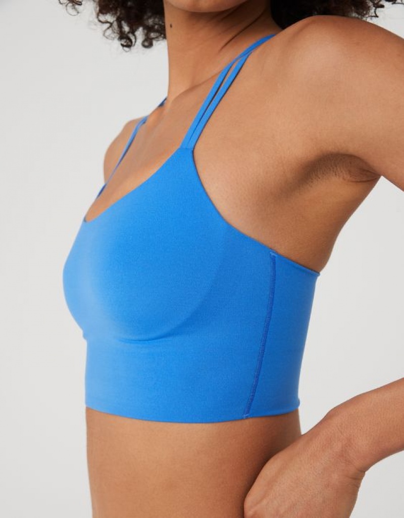 Aerie OFFLINE By Real Me Hold Up! Sports Bras Deep Blue | 4203YAXBM