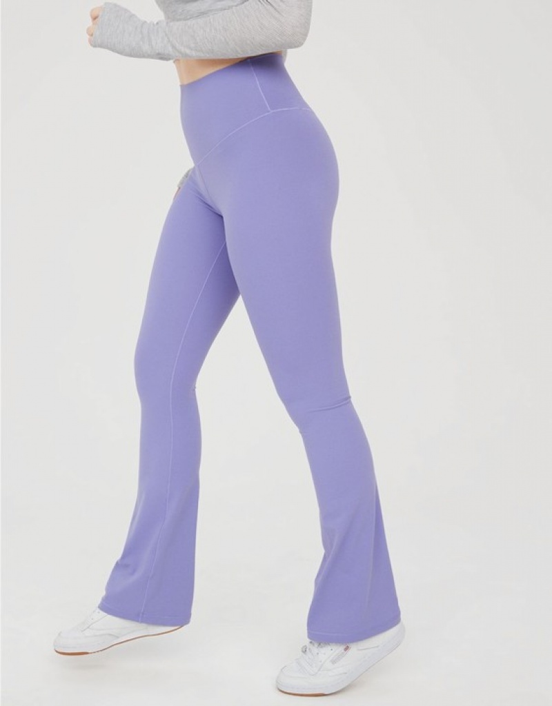 Aerie OFFLINE By Real Me Xtracut Leggings Purple | 7841PTRNQ