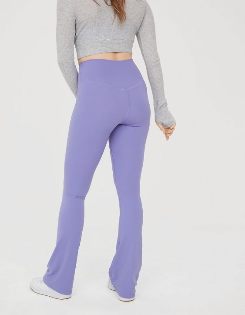 Aerie OFFLINE By Real Me Xtracut Leggings Purple | 7841PTRNQ