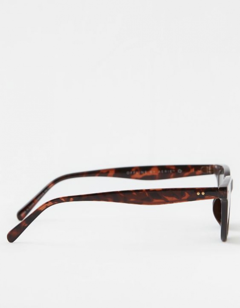 Aerie OFFLINE By Rectangle Sunglasses Leopard | 1940GCSRH