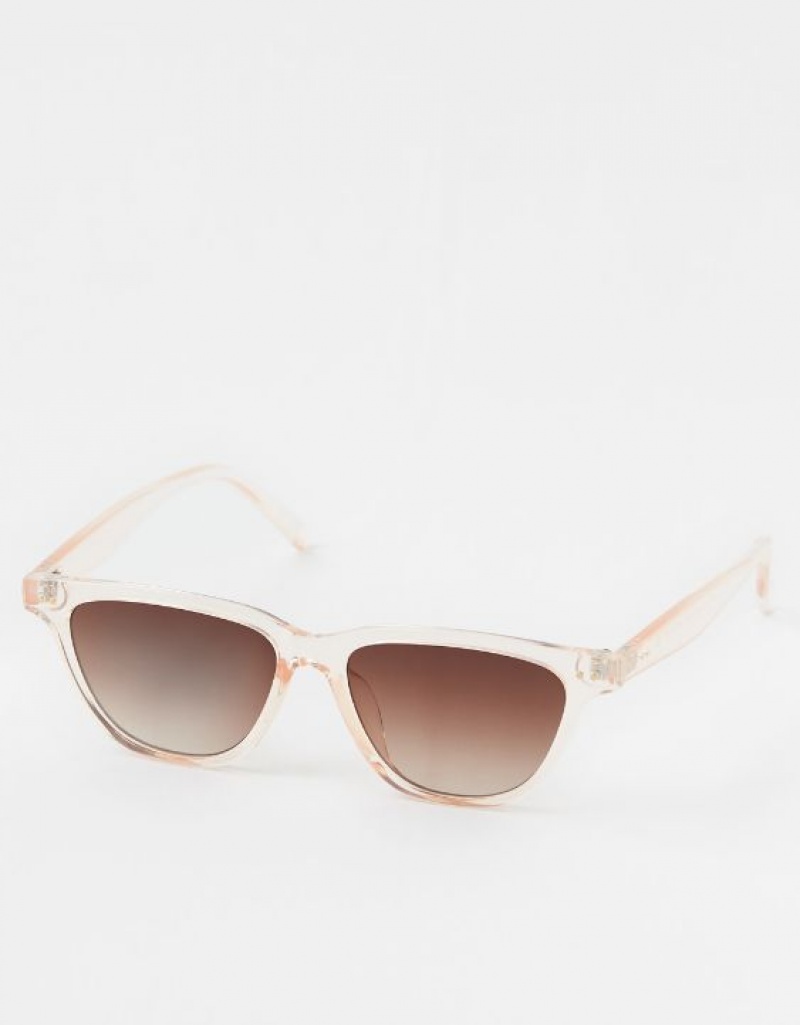 Aerie OFFLINE By Rectangle Sunglasses Pink | 0264LZTSF