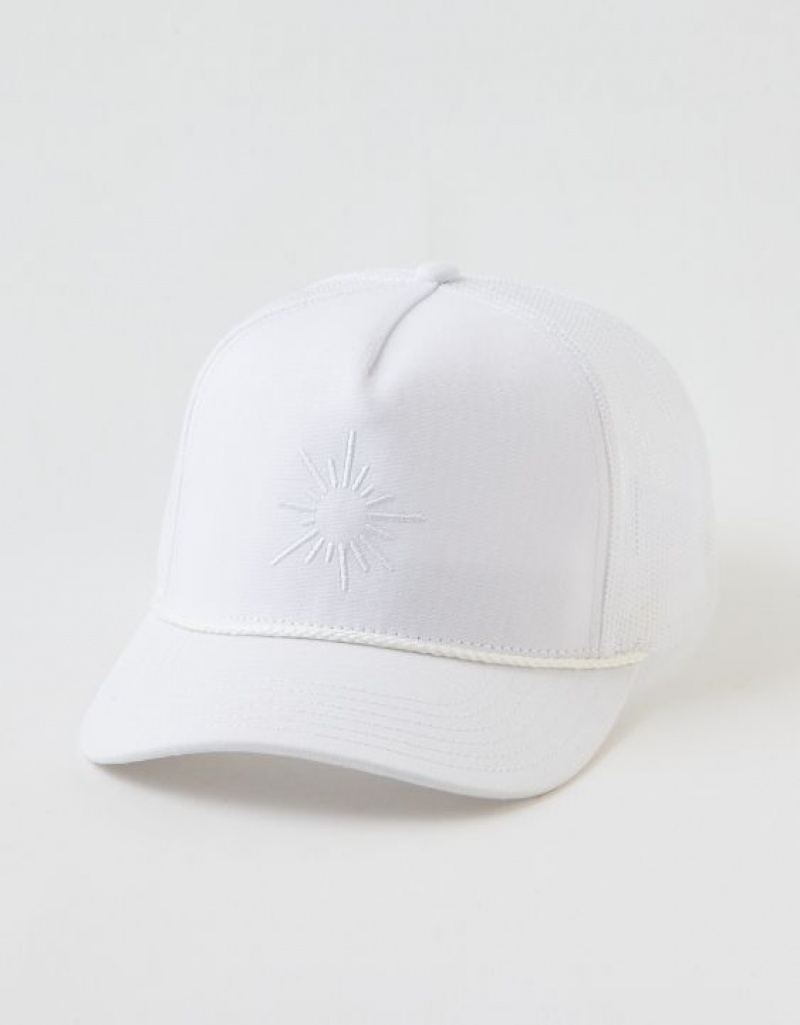 Aerie OFFLINE By Roped Trucker Hats White | 7360FAEKX