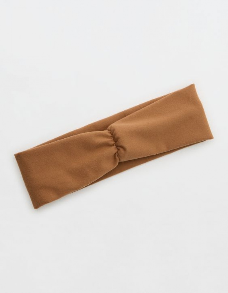 Aerie OFFLINE By The Hugger Cinch Hair Accessories Brown | 2317PJBAX