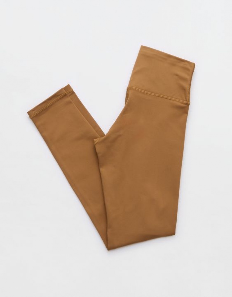 Aerie OFFLINE By The Hugger High Waisted Leggings Brown | 0865OZGTI