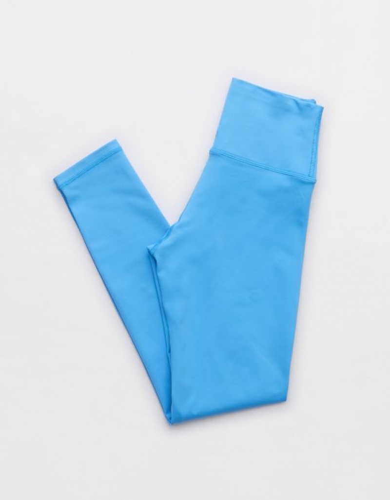 Aerie OFFLINE By The Hugger High Waisted Leggings Blue | 9172WLPDT