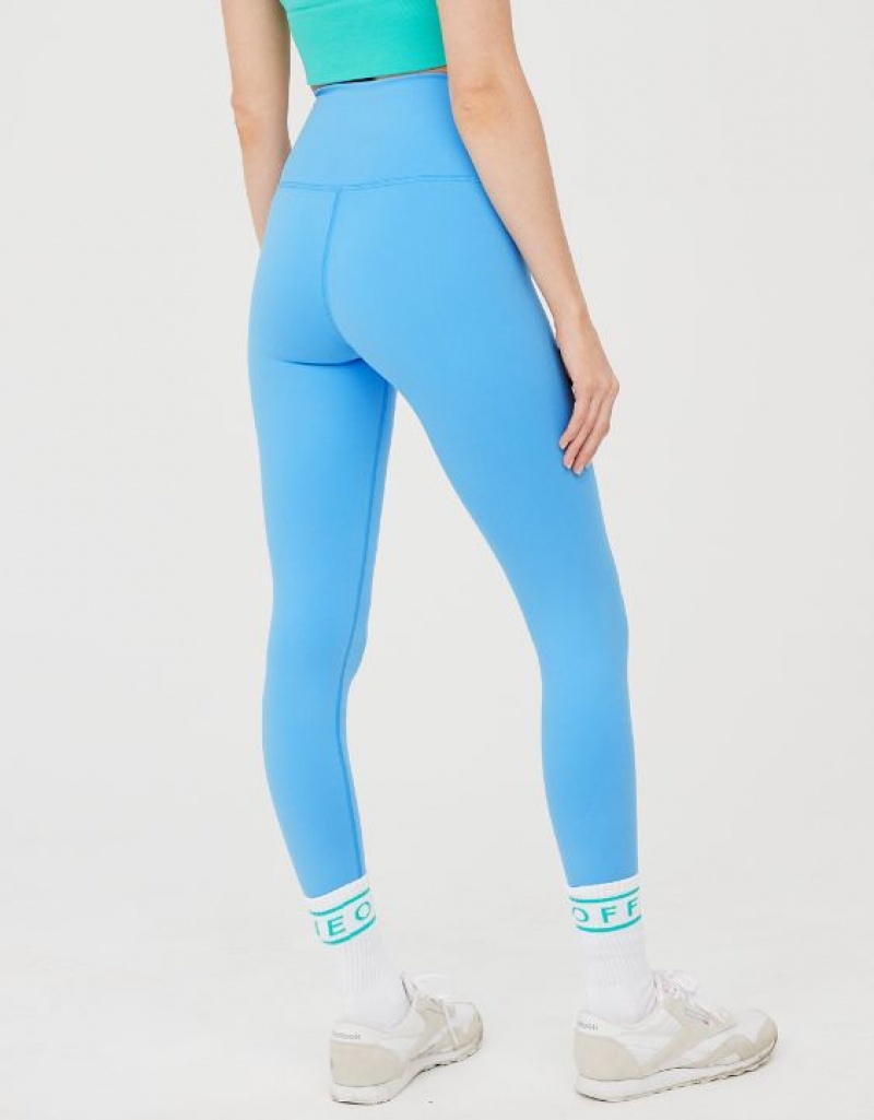 Aerie OFFLINE By The Hugger High Waisted Leggings Blue | 9172WLPDT