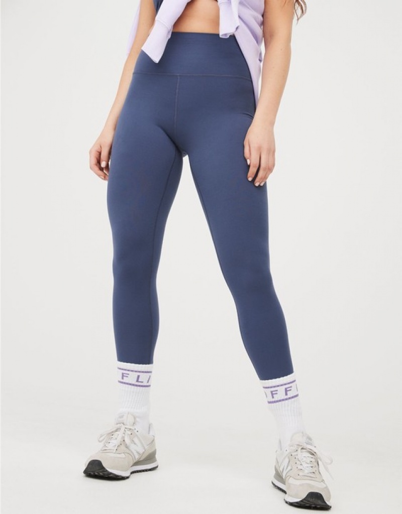 Aerie OFFLINE By The Hugger High Waisted Leggings Blue | 1950RTPBH