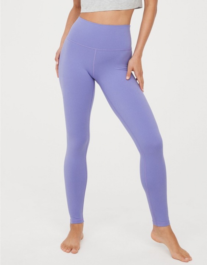 Aerie OFFLINE By The Hugger High Waisted Leggings Purple | 9165LSMUV