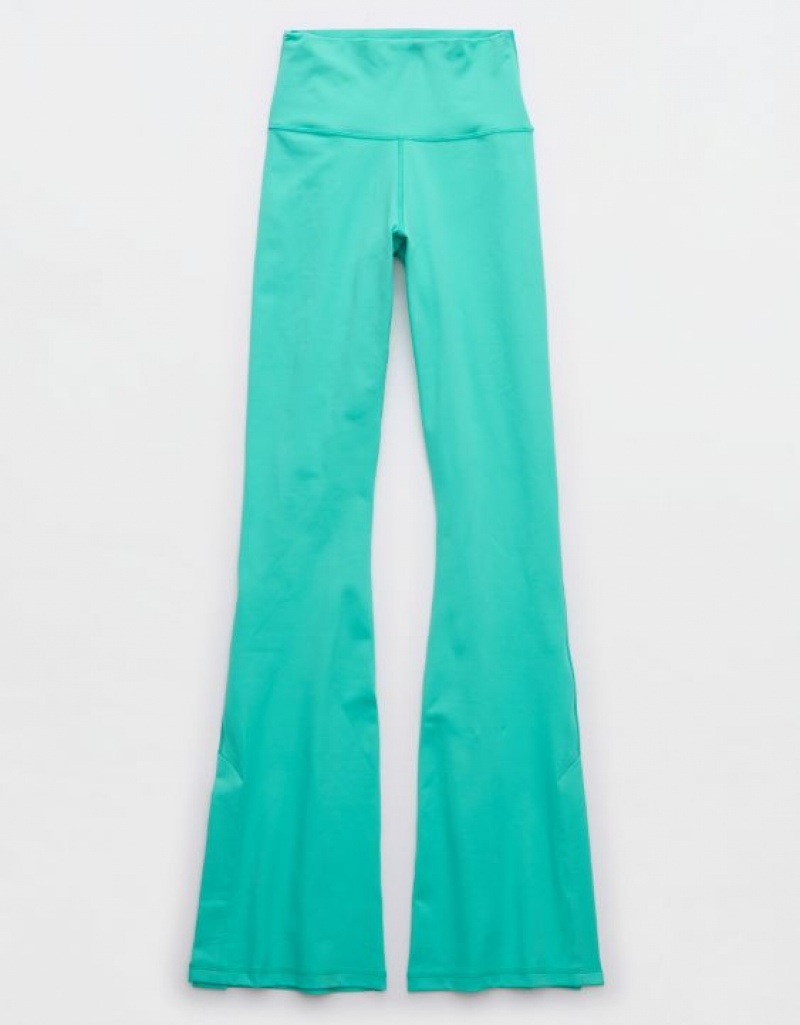 Aerie OFFLINE By The Hugger Split-Hemcut Leggings Turquoise | 9508JFCUW