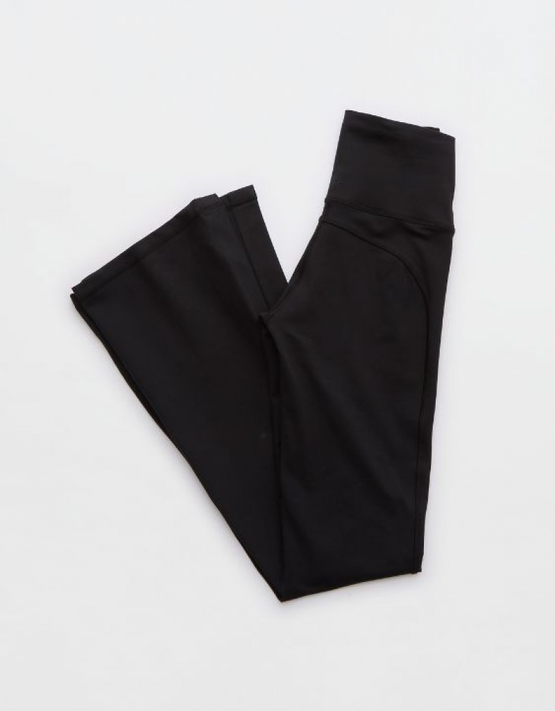 Aerie OFFLINE By The Hugger Split-Hemcut Leggings Black | 9804TIKMG