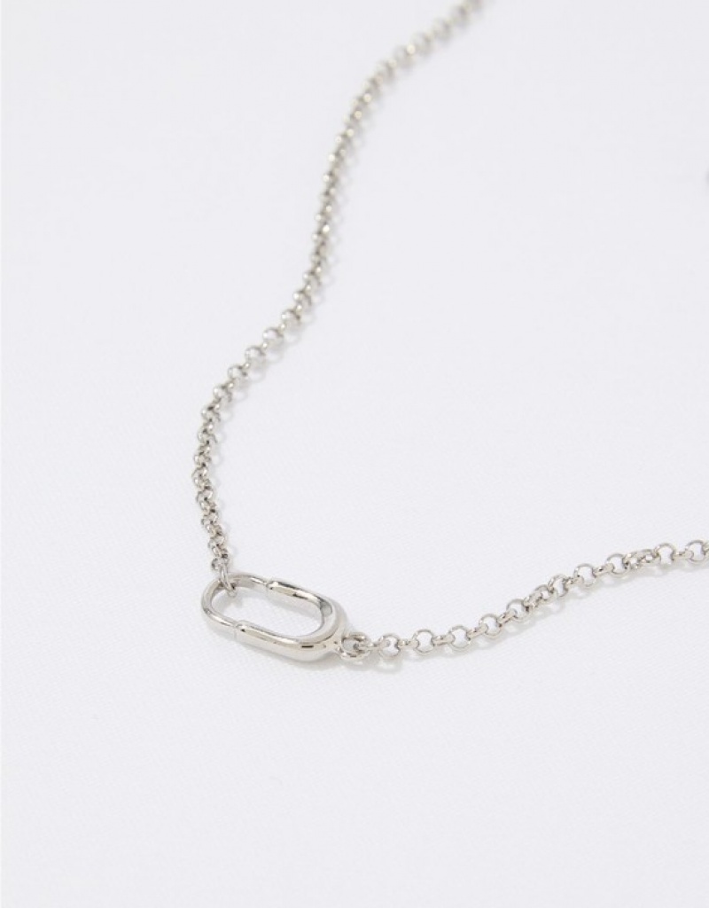 Aerie Paper Clip Jewelry Silver | 7432KPZVE