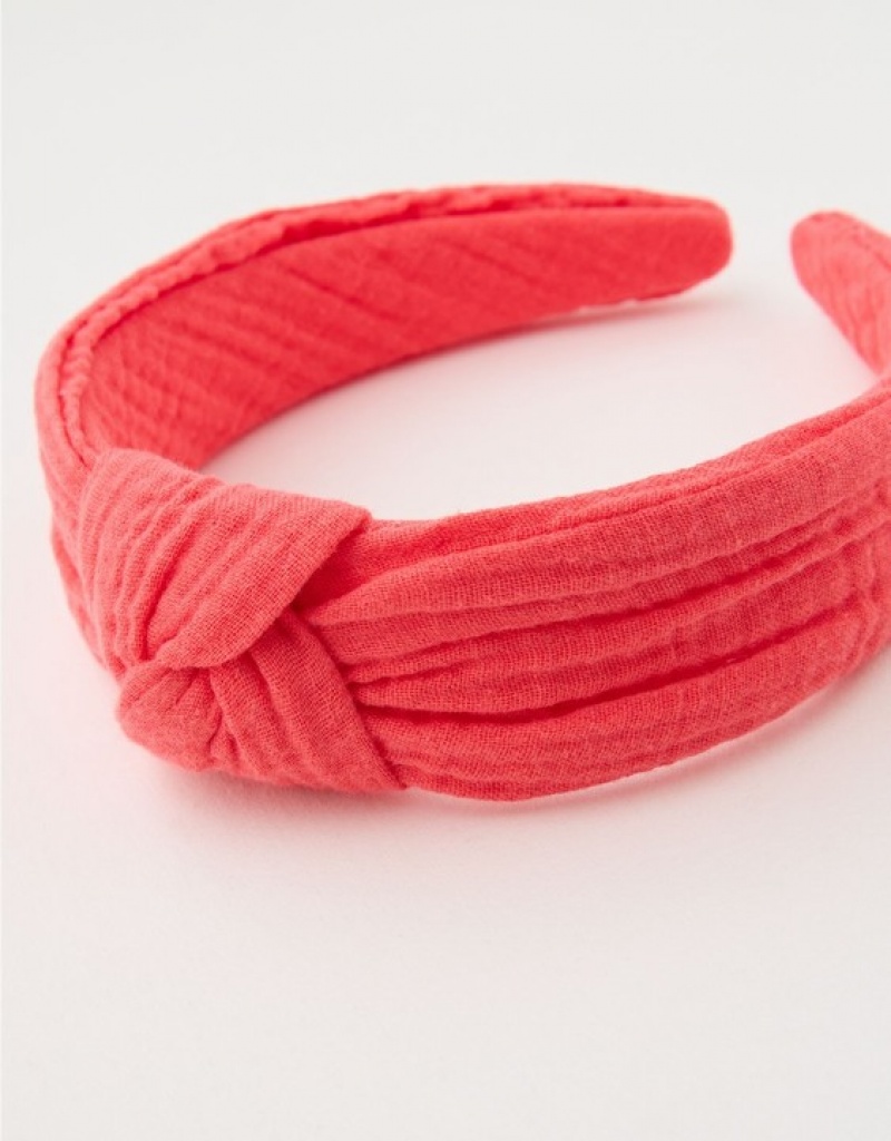 Aerie Pool-To-Party Top Knot Hair Accessories Red | 8523ASRJF