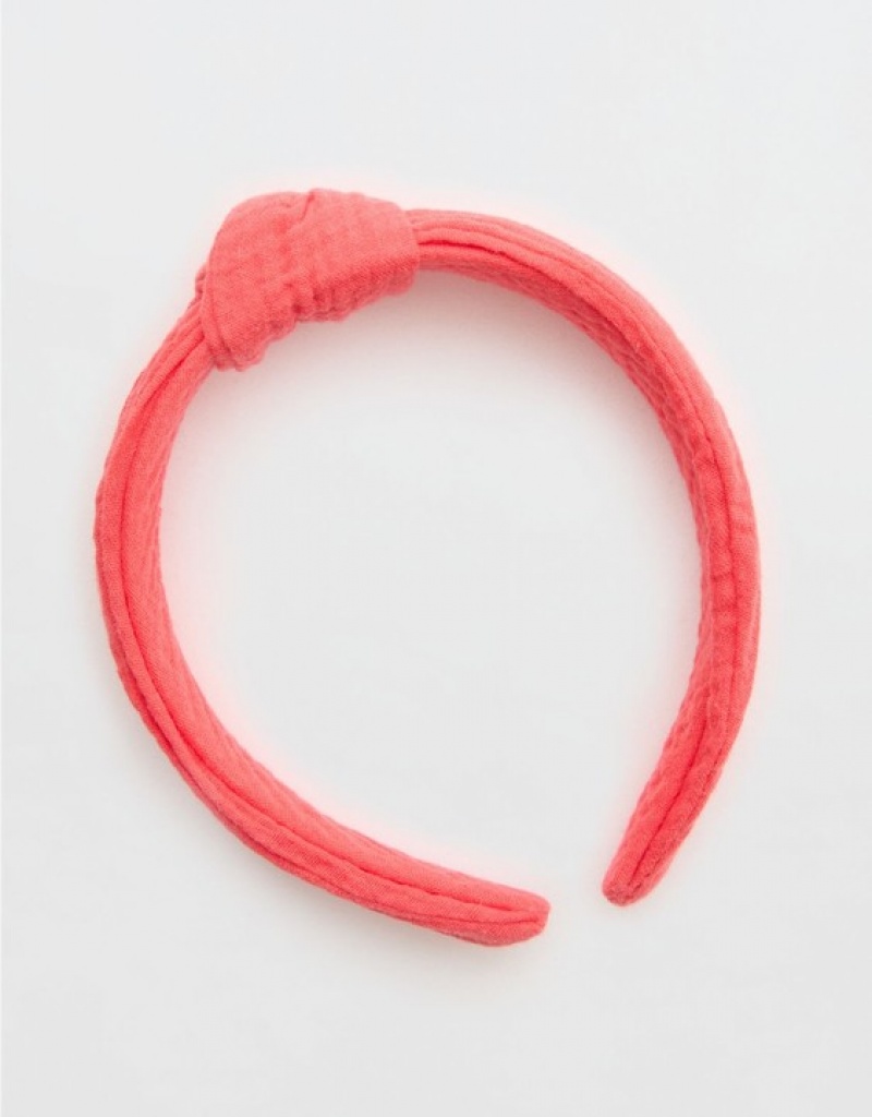 Aerie Pool-To-Party Top Knot Hair Accessories Red | 8523ASRJF