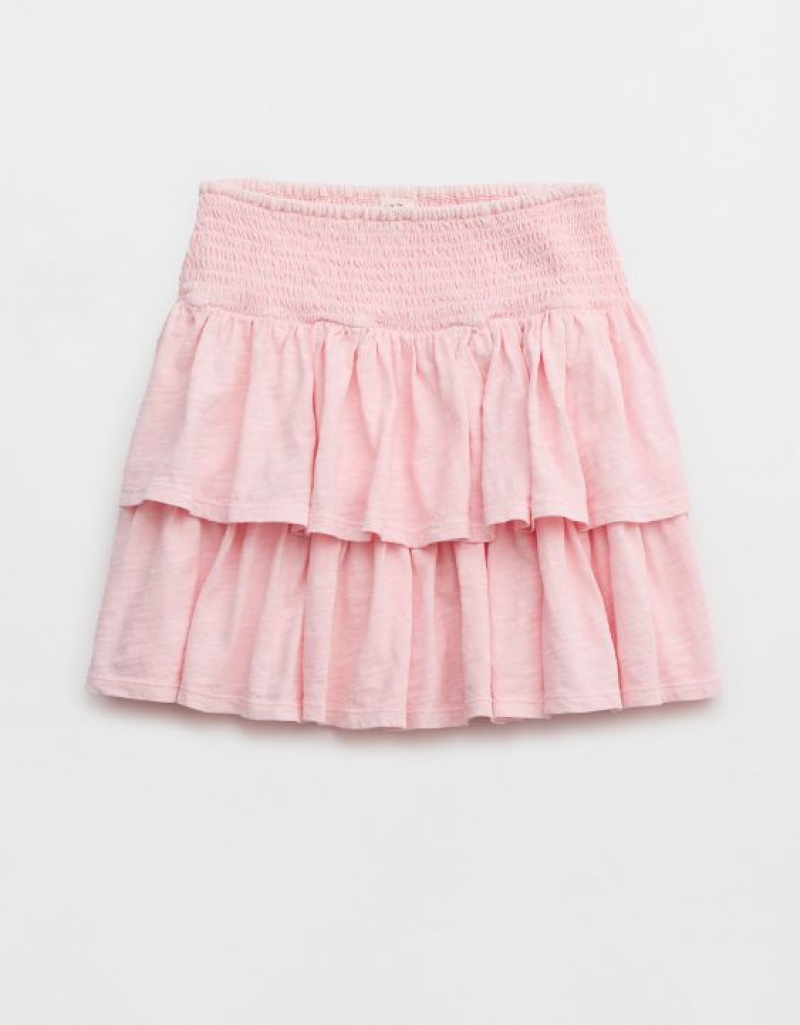 Aerie Ready-To-Ruffle Mini Skirts Pink | 4620VMNSF