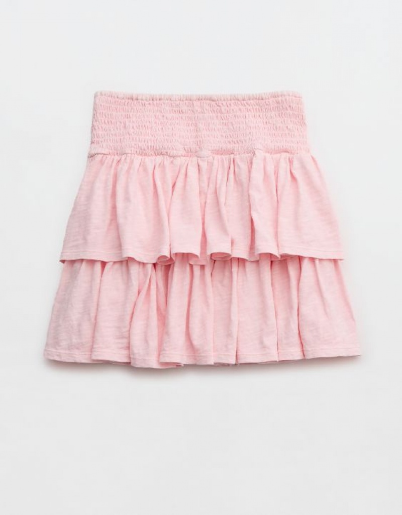 Aerie Ready-To-Ruffle Mini Skirts Pink | 4620VMNSF