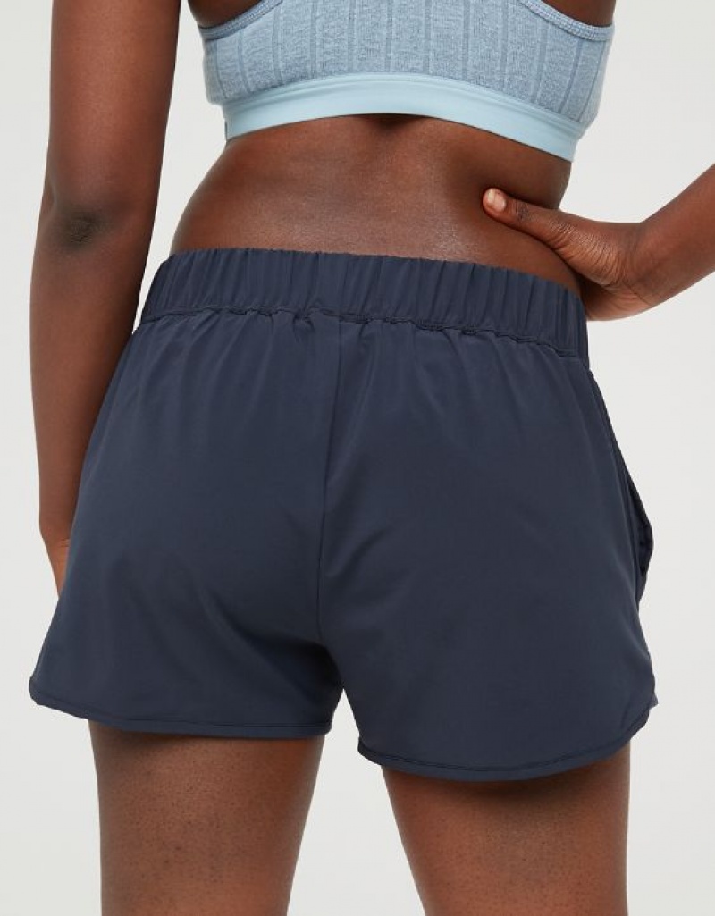 Aerie Real. Period.® Running Shorts Grey / Blue | 4271UQYME