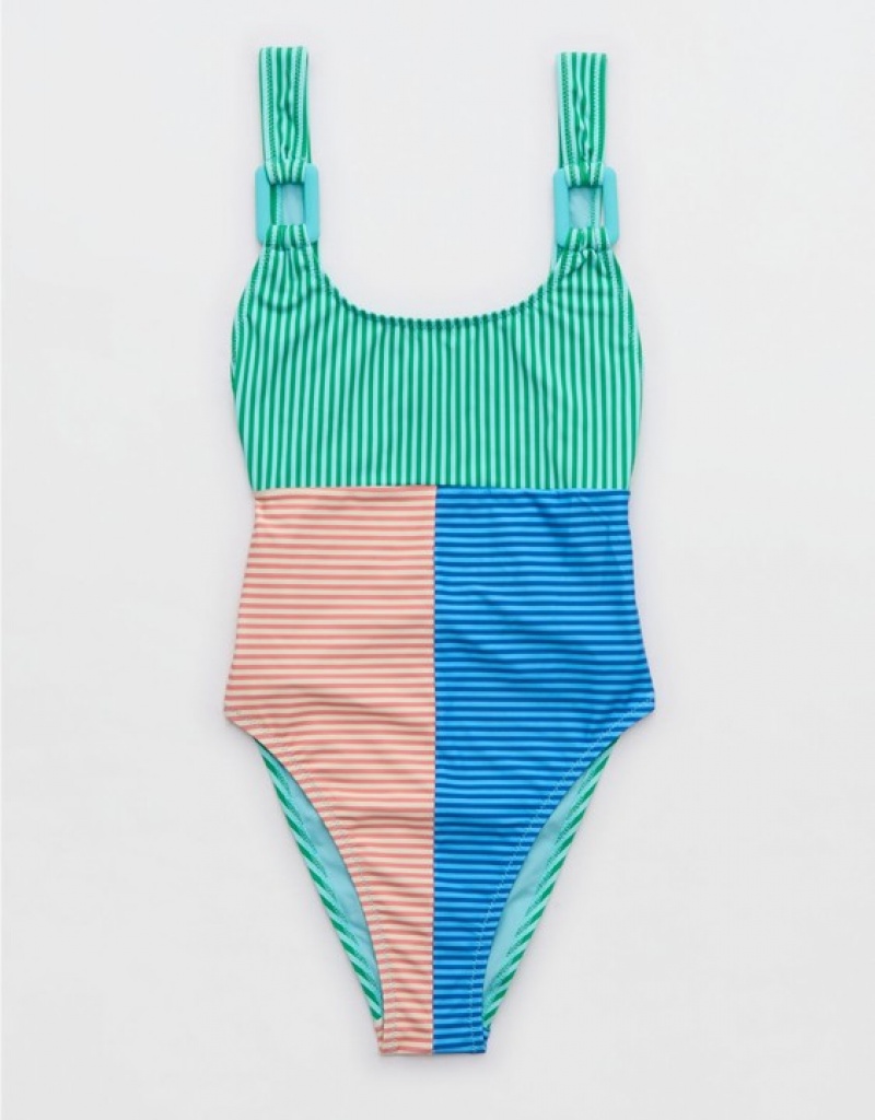 Aerie Ring Birthday Scoop One Piece Swimsuits Multicolor | 1407JQBGK