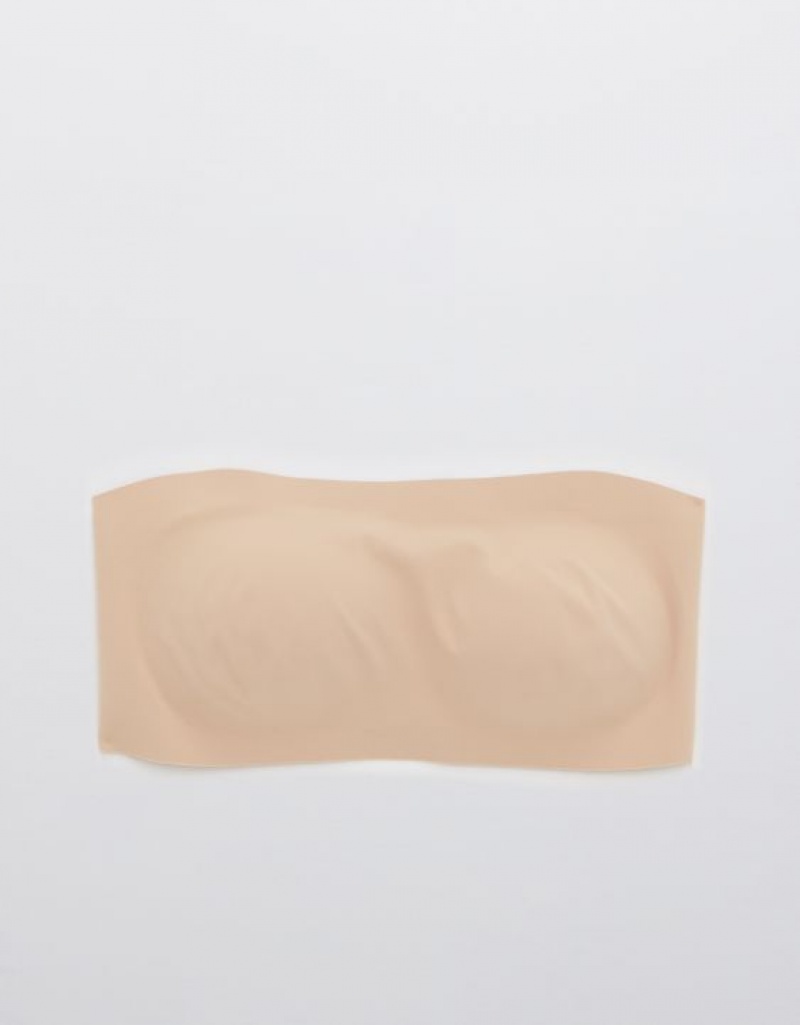 Aerie SMOOTHEZ Bandeaulette Bras Beige | 8769JFKBZ