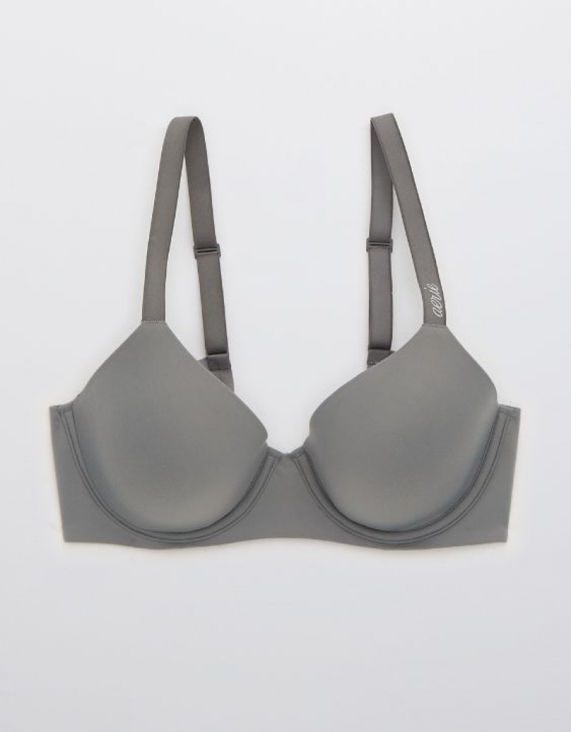 Aerie SMOOTHEZ Full Coverage Lightly Lined Bras Grey | 3875TIQYZ