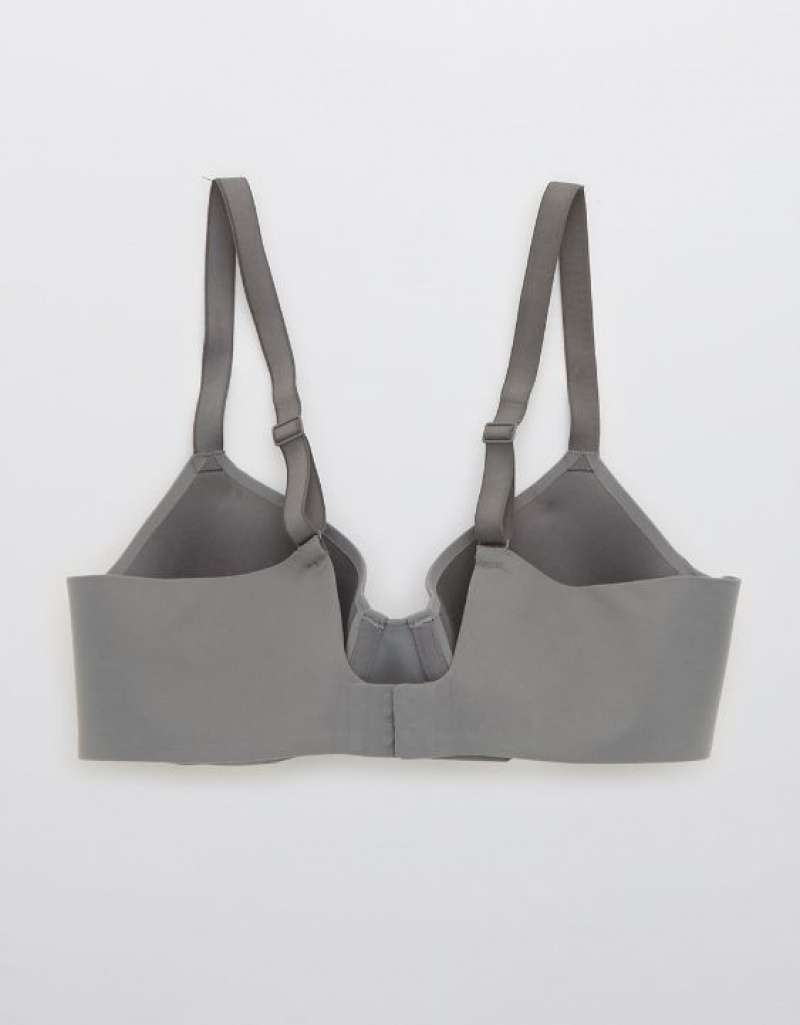 Aerie SMOOTHEZ Full Coverage Lightly Lined Bras Grey | 3875TIQYZ