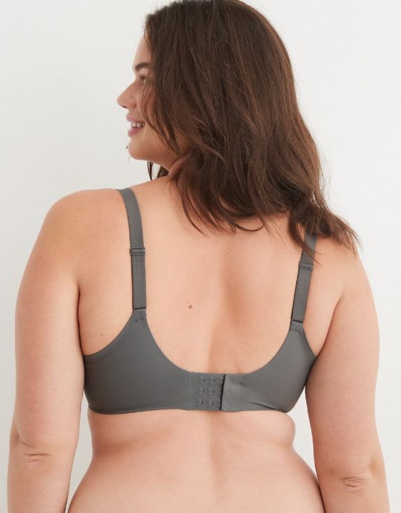 Aerie SMOOTHEZ Full Coverage Lightly Lined Bras Grey | 3875TIQYZ