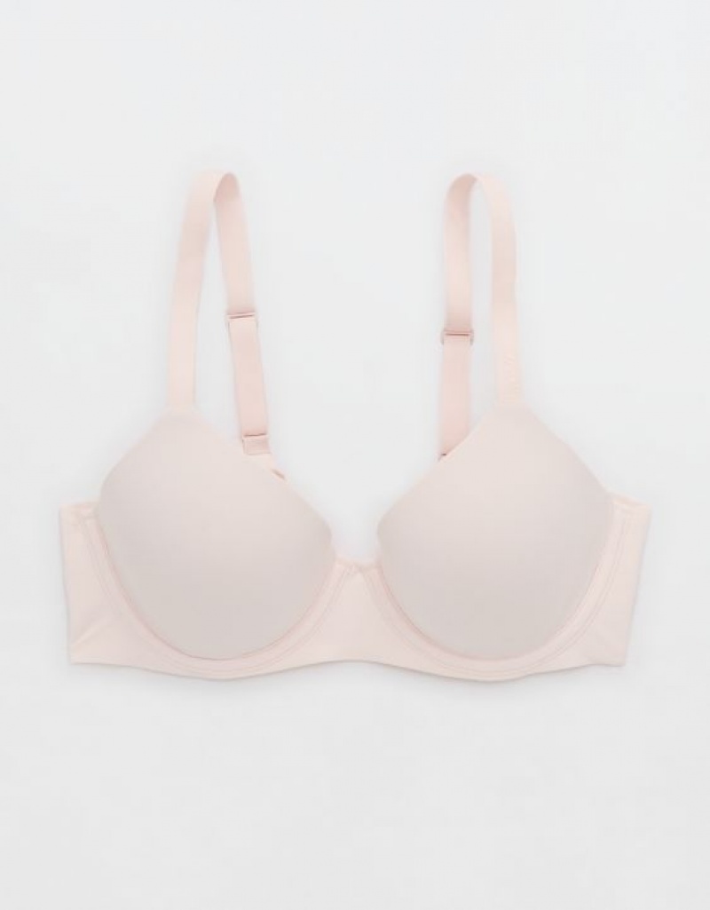 Aerie SMOOTHEZ Full Coverage Lightly Lined Bras Pink | 3847JVAEB