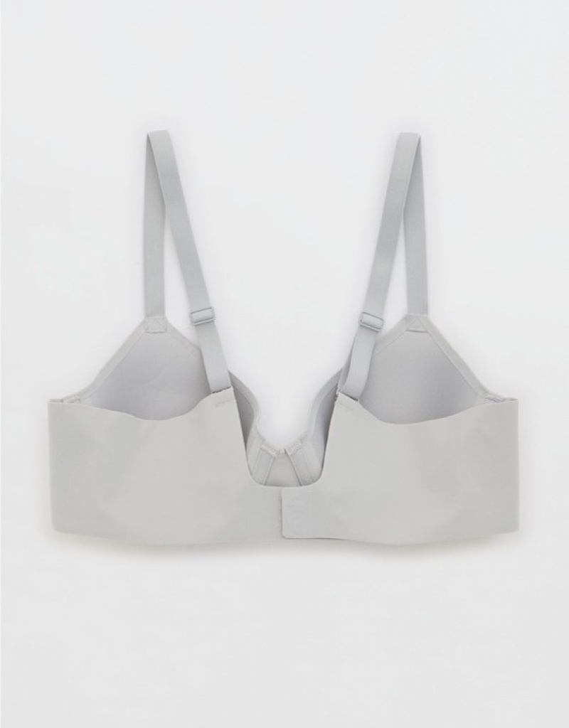 Aerie SMOOTHEZ Full Coverage Lightly Lined Bras Grey | 6718CDPVG