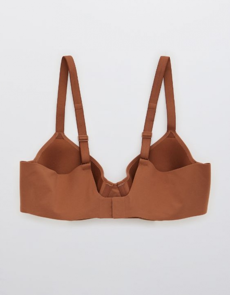 Aerie SMOOTHEZ Full Coverage Lightly Lined Bras Brown | 8315ROMGH