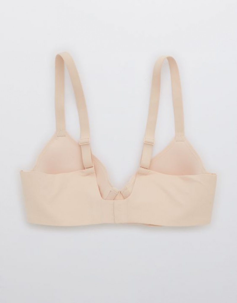 Aerie SMOOTHEZ Full Coverage Lightly Lined Bras Beige | 7648LASCV