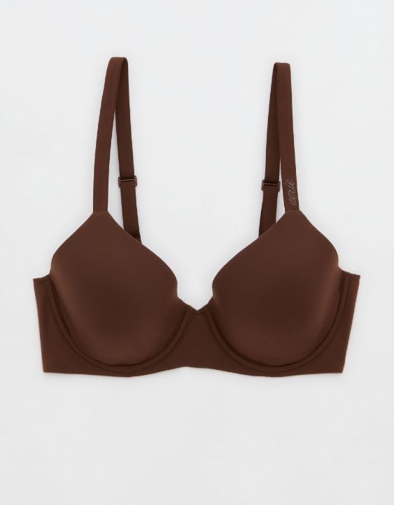 Aerie SMOOTHEZ Full Coverage Lightly Lined Bras Brown | 6130UQVDO