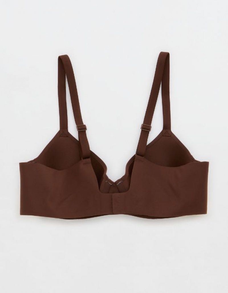 Aerie SMOOTHEZ Full Coverage Lightly Lined Bras Brown | 6130UQVDO