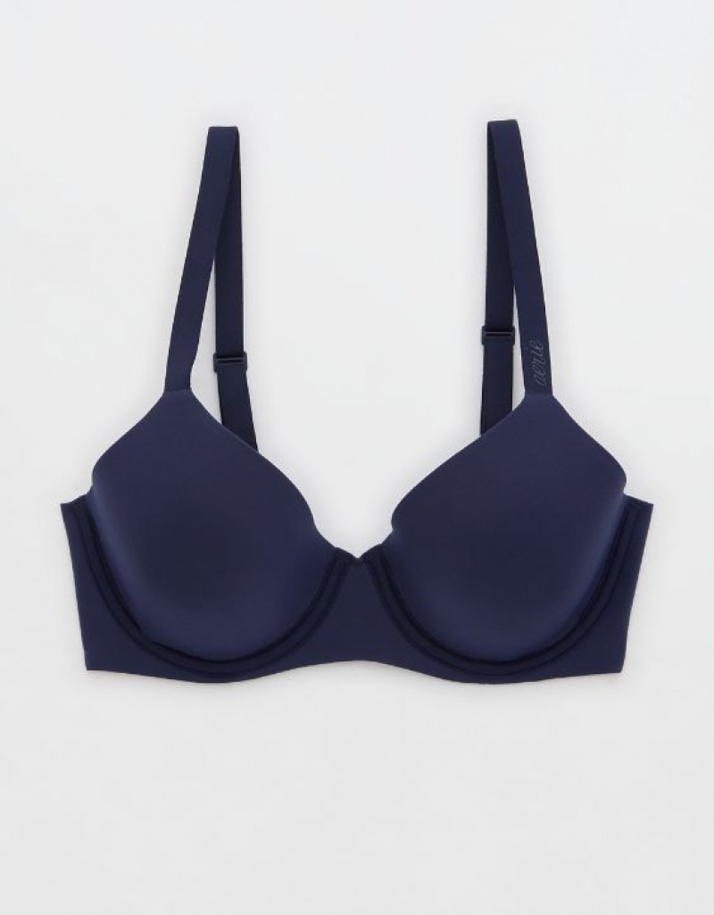 Aerie SMOOTHEZ Full Coverage Lightly Lined Bras Navy | 6025YULHX