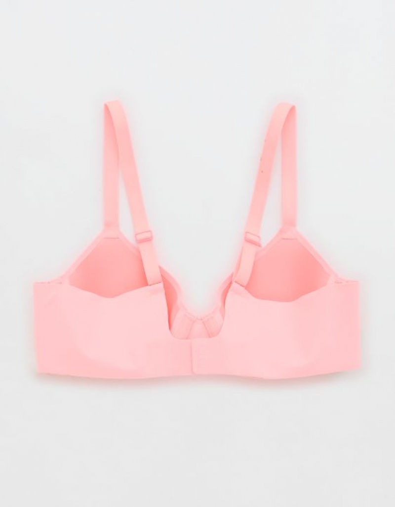 Aerie SMOOTHEZ Full Coverage Lightly Lined Bras Pink | 1762XYEJW