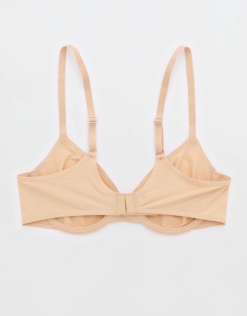 Aerie SMOOTHEZ Microfiber Unlined Bras Beige | 1923ZPXDR