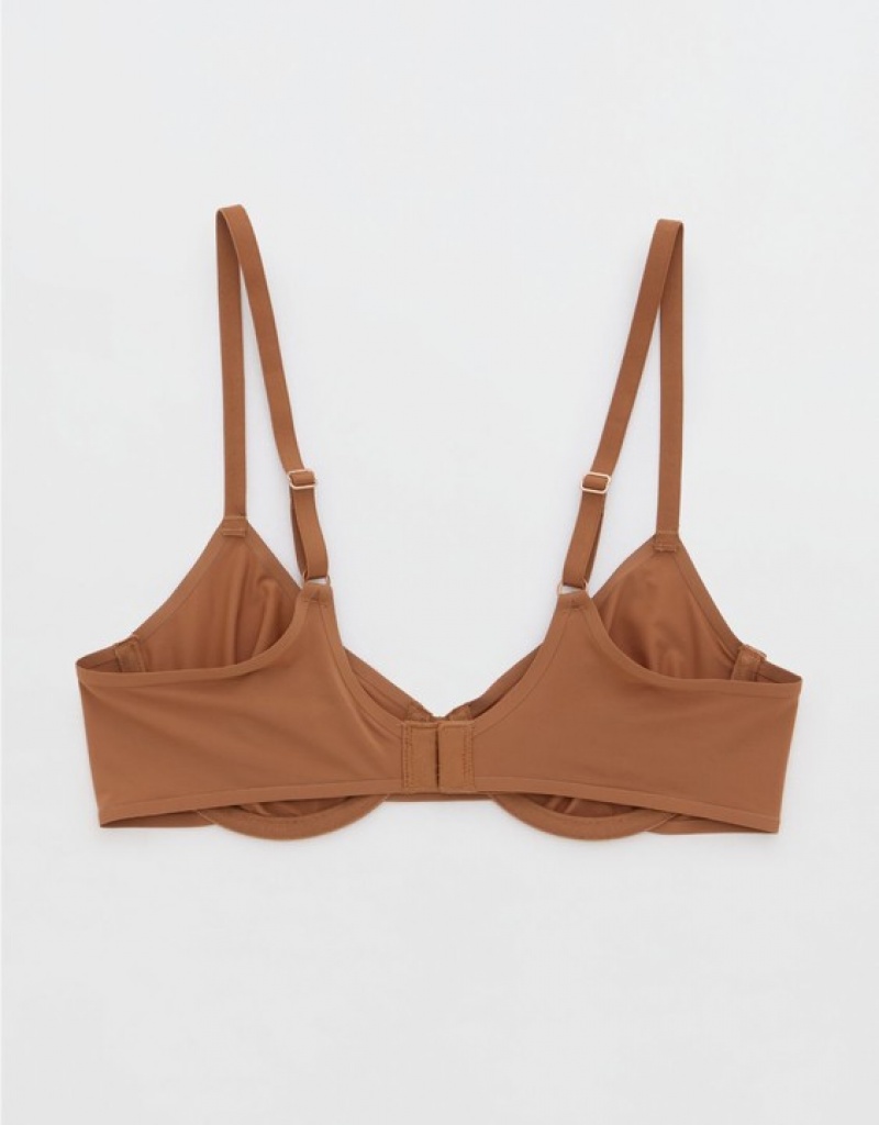 Aerie SMOOTHEZ Microfiber Unlined Bras Brown | 1682WVIUM