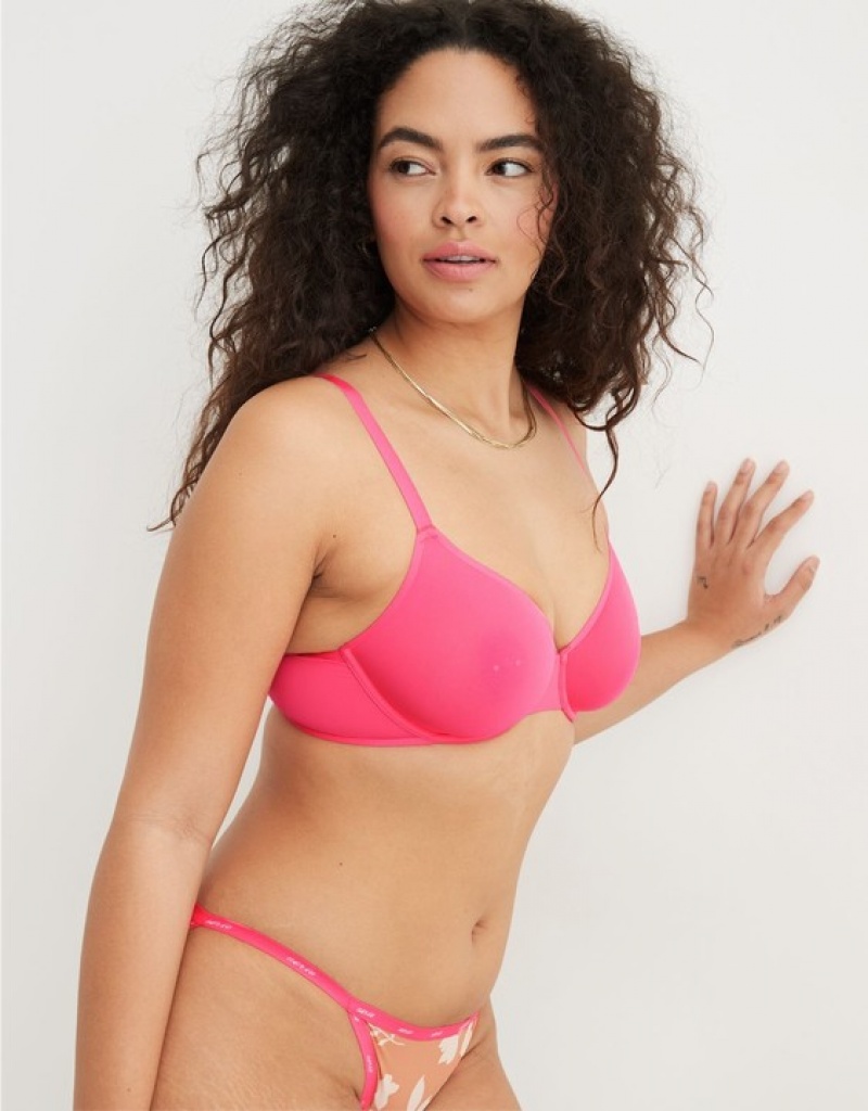 Aerie SMOOTHEZ Microfiber Unlined Bras Coral / Orange | 3928LCFUY