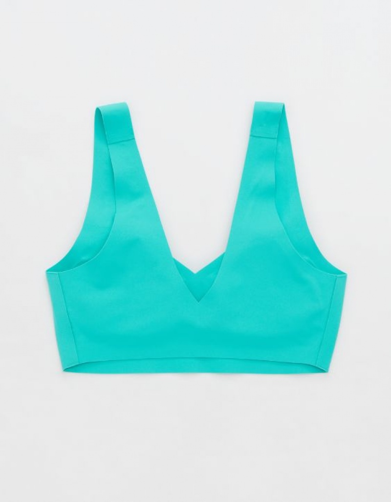 Aerie SMOOTHEZ Padded Sweetheartlette Bras Turquoise | 1058PSQCJ