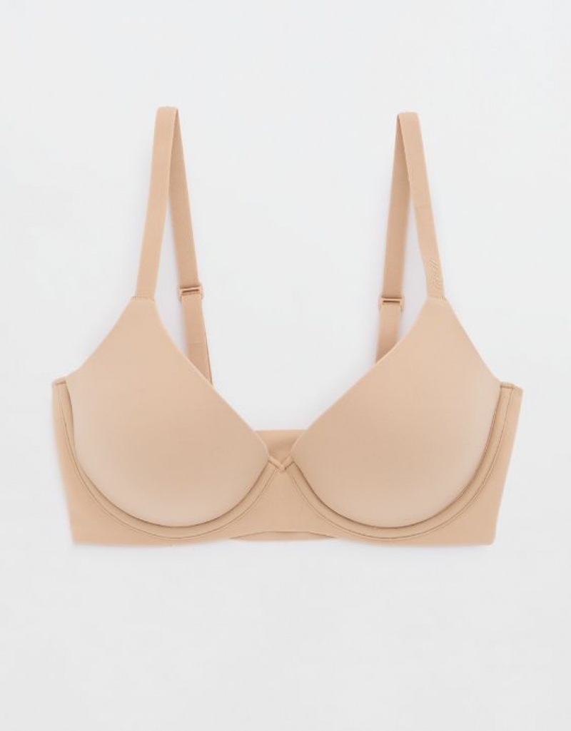 Aerie SMOOTHEZ Pull On Push Up Bras Beige | 8194IJCMF