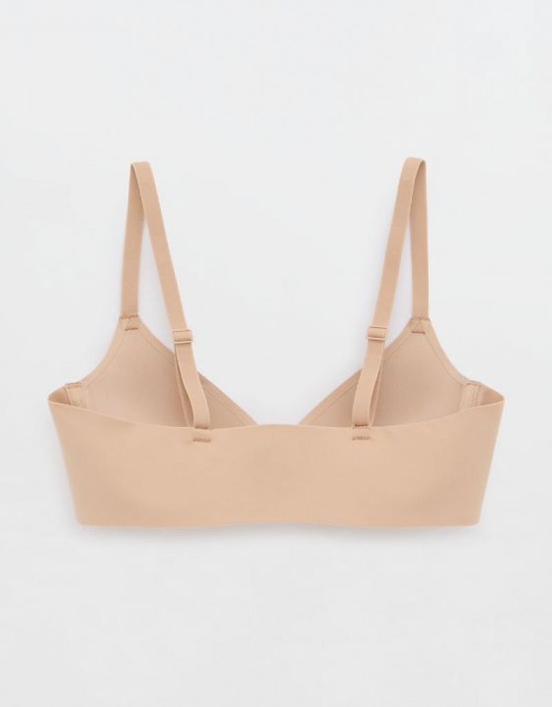 Aerie SMOOTHEZ Pull On Push Up Bras Beige | 8194IJCMF