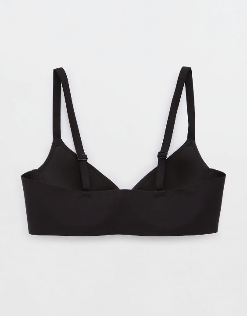 Aerie SMOOTHEZ Pull On Push Up Bras Black | 7925IRKJZ