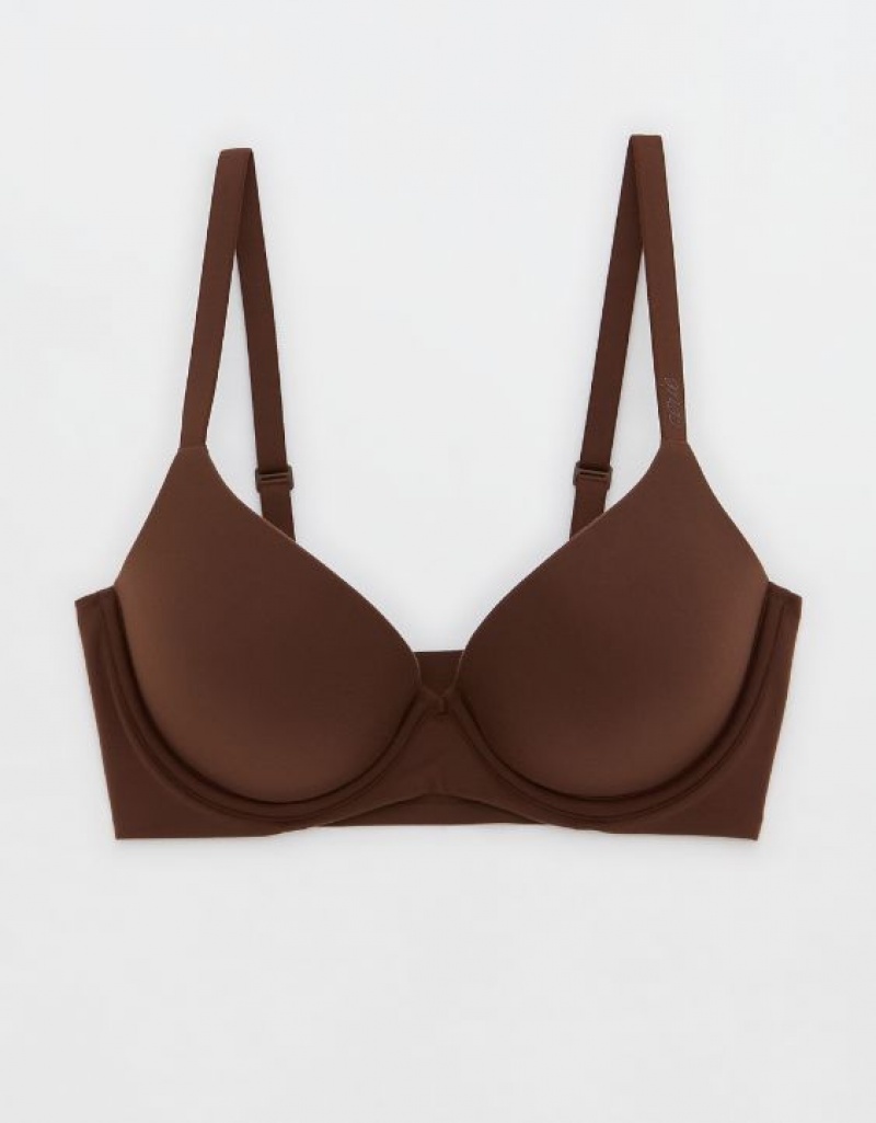 Aerie SMOOTHEZ Pull On Push Up Bras Dark Grey | 3967AFOLT