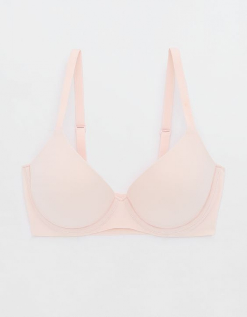 Aerie SMOOTHEZ Pull On Push Up Bras Pink | 5672OVFDK