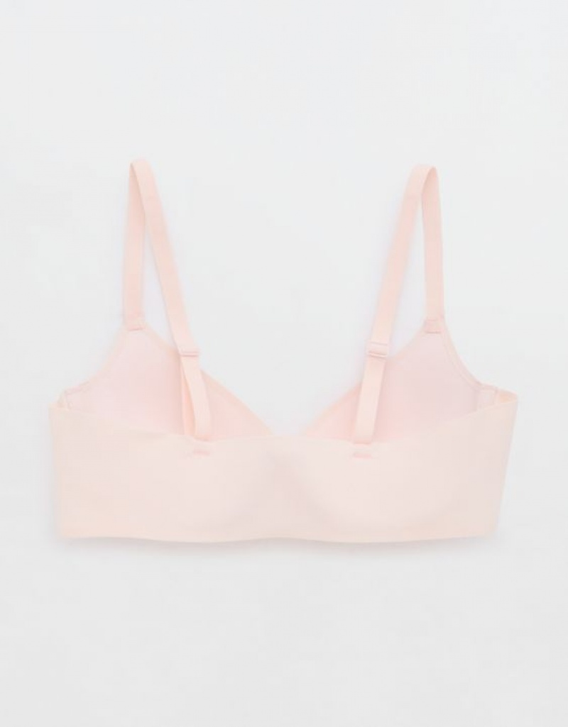 Aerie SMOOTHEZ Pull On Push Up Bras Pink | 5672OVFDK