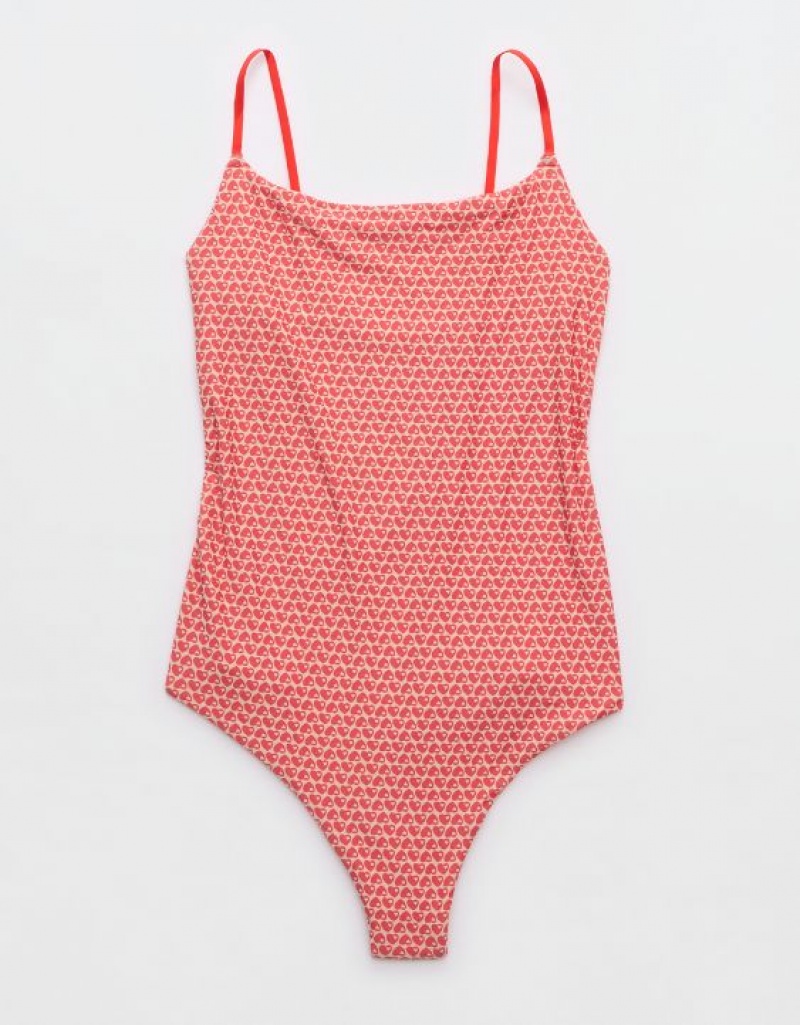 Aerie SMOOTHEZ Scoop Bras Red | 0761YIDAH