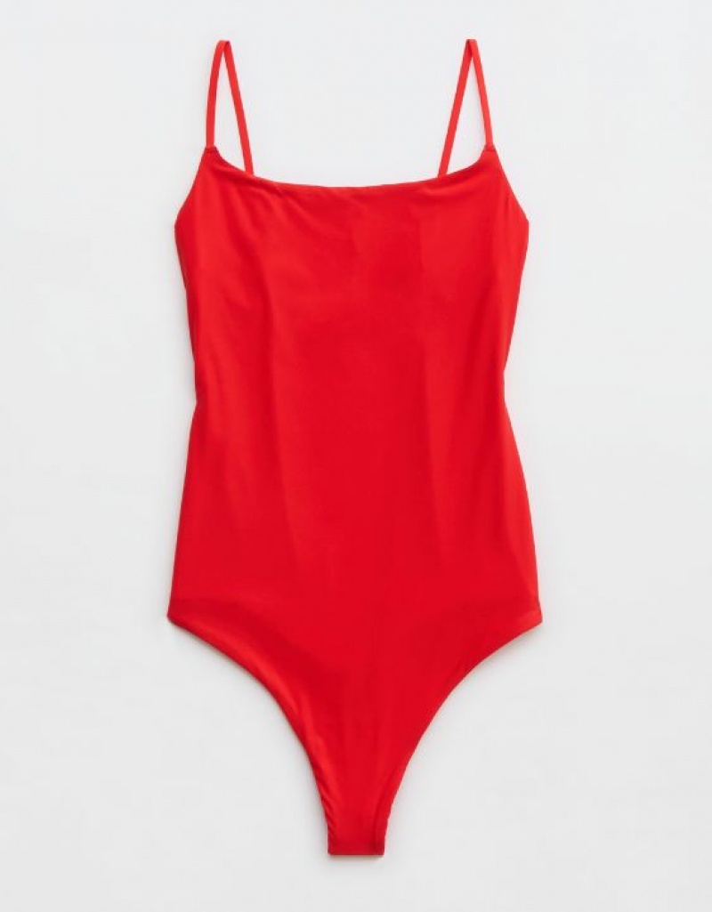 Aerie SMOOTHEZ Scoop Bras Red | 1458DZVXF