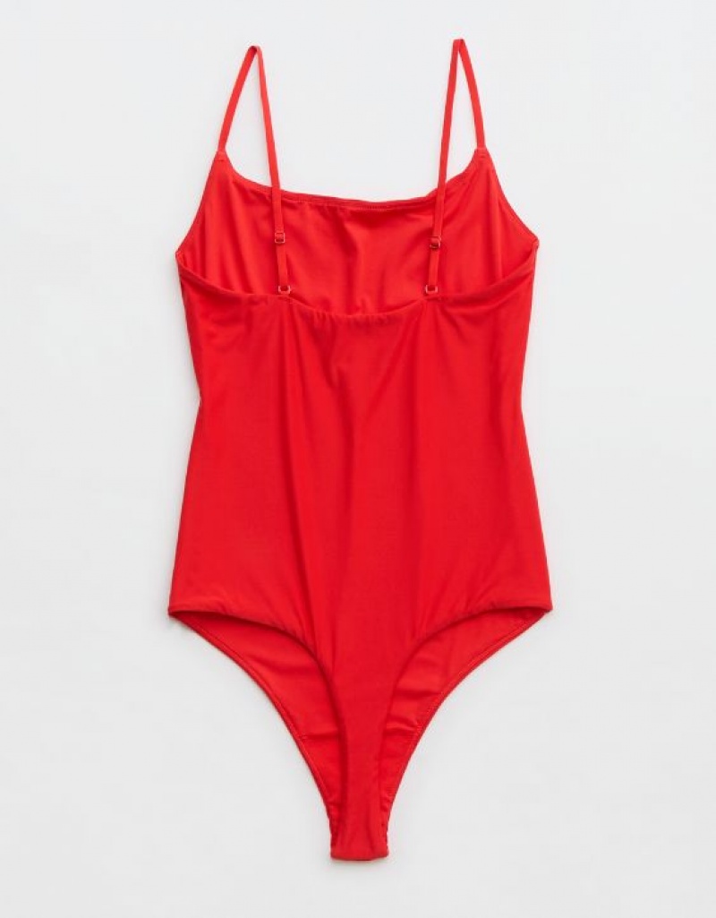 Aerie SMOOTHEZ Scoop Bras Red | 1458DZVXF