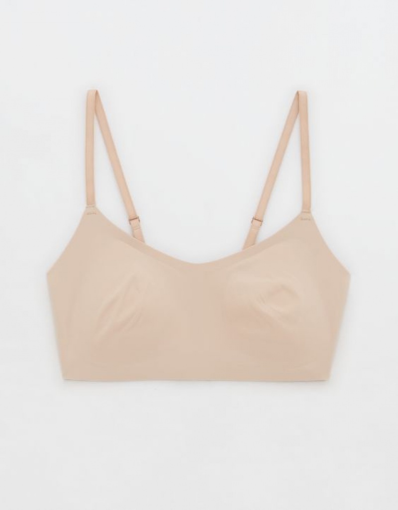 Aerie SMOOTHEZ Scooplette Bras Beige | 2137JBUMR