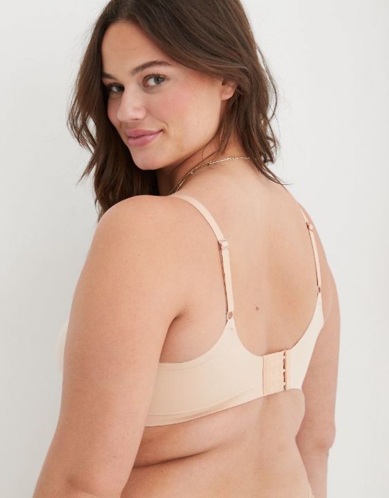 Aerie SMOOTHEZ Scooplette Bras Beige | 2137JBUMR