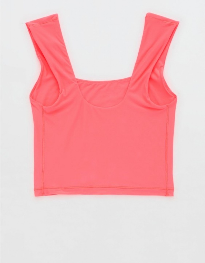 Aerie SMOOTHEZ Square Neck Cami Bras Pink | 5493TFALN