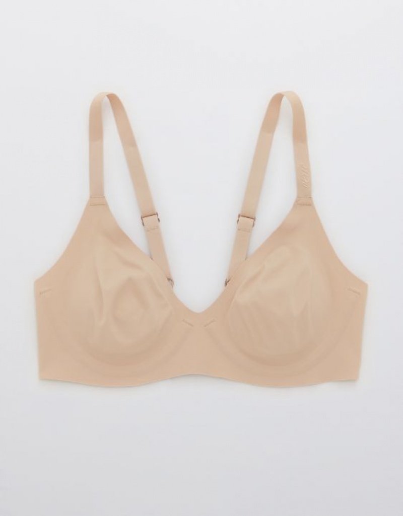 Aerie SMOOTHEZ Unlined Bras Beige | 4309ILNDS